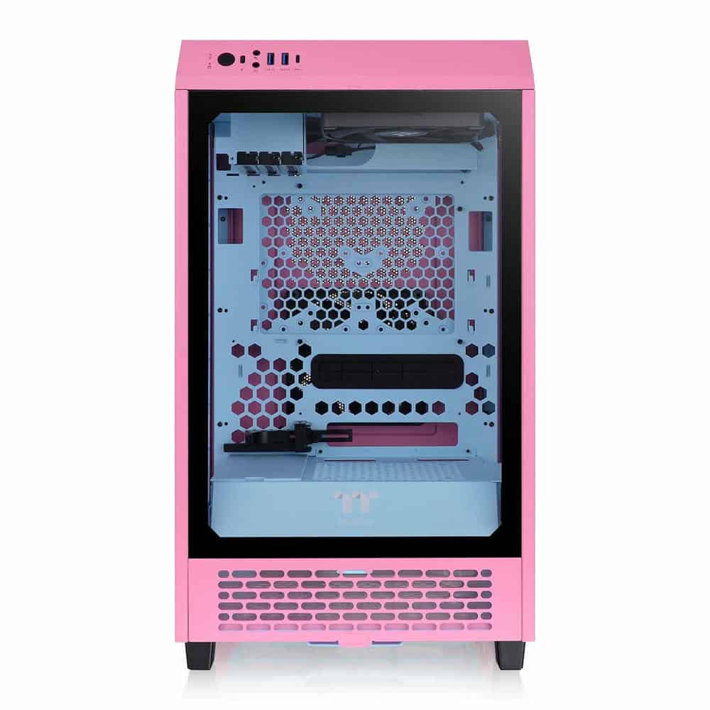 (image for) Thermaltake The Tower 200 Bubble Pink Mini Chassis Tempered Glass PC Gaming Case